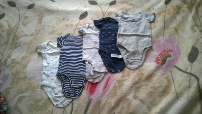 Лот: 8843224. Фото: 1. Боди Картерс 9м 5 шт одним лотом. Одежда для дома