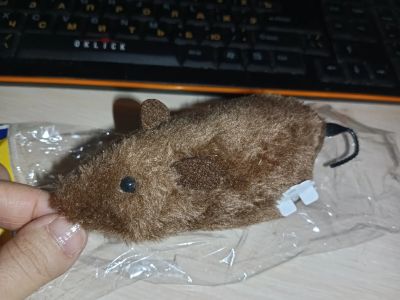 Лот: 21641349. Фото: 1. Мышь крыса заводная коричневая... Игрушки для животных