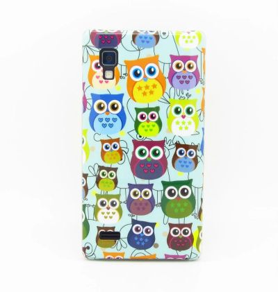 Лот: 3488382. Фото: 1. Чехол на LG L9 с совами+пленка. Чехлы, бамперы
