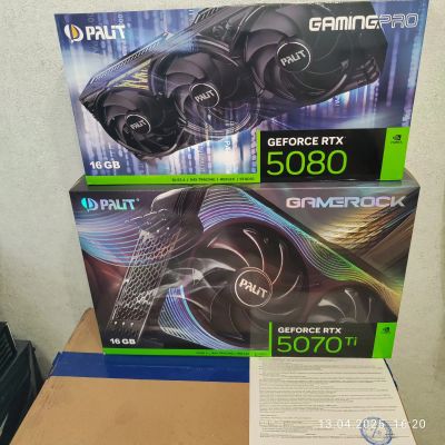 Лот: 25244218. Фото: 1. Новая видеокарта RTX 5070 ti gamerock. Видеокарты