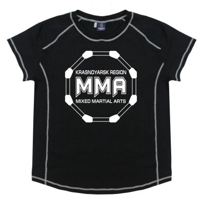 Лот: 3467387. Фото: 1. Футболка черная MMA Krasnoyarsk... Футболки, поло