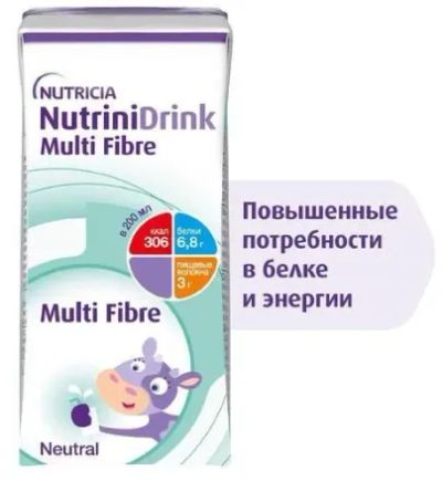 Лот: 24979786. Фото: 1. Nutrica NutriniDrink Multi Fibre... Детское питание