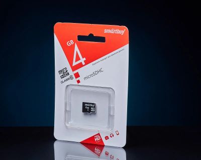 Лот: 19878647. Фото: 1. Карта памяти microSDHC 4Gb SmartBuy... Карты памяти