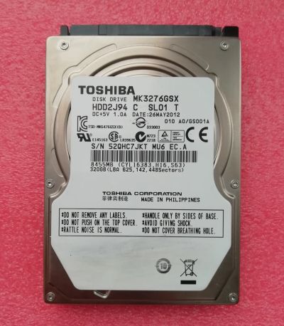 Лот: 18937651. Фото: 1. Жесткий диск Toshiba SATA-II 320Gb. Жёсткие диски (HDD)