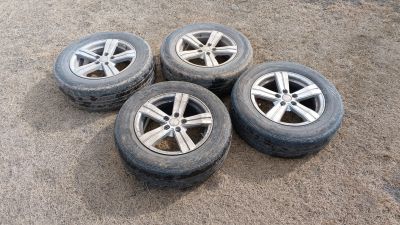 Лот: 21338719. Фото: 1. 4 литых диска Nissan R16 / 5x114... Шины на дисках