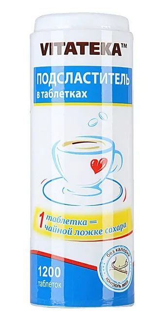 Лот: 25673481. Фото: 1. Витатека подсластитель таб. №1200. Лекарства