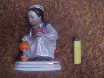 Лот: 5571454. Фото: 1. узбечка дулёво 59г без сколов... Фарфор, керамика