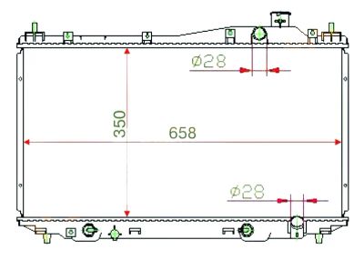 Лот: 3837616. Фото: 1. Радиатор honda civic (01-05 гг... Двигатель и элементы двигателя