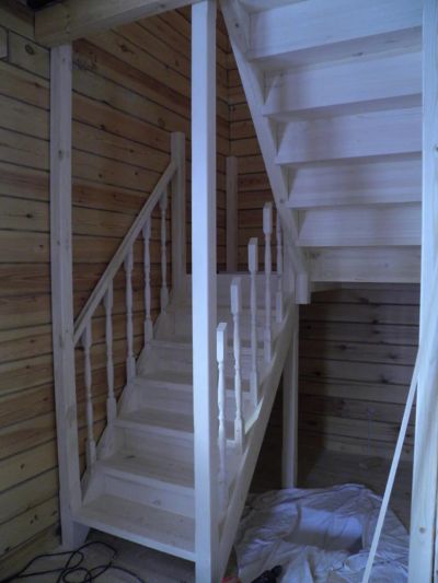 Лот: 6600369. Фото: 1. Лестница П-образная деревянная... Другое (ручная работа)