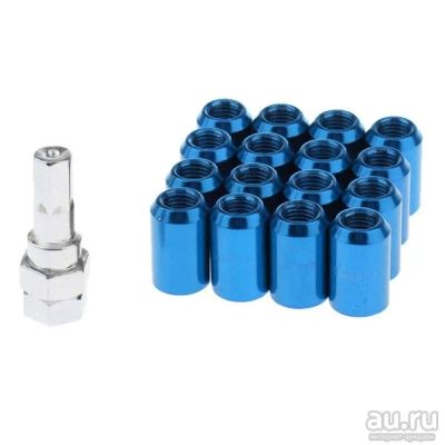 Лот: 14711568. Фото: 1. Гайки Колесные TopFit синий 12... Секретки, гайки, проставки