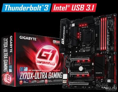 Лот: 10603928. Фото: 1. Материнская плата Gigabyte GA-Z170X-Ultra... Материнские платы