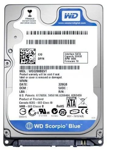 Лот: 3270756. Фото: 1. Жёсткий диск WD3200BEVT 320 GB... Жёсткие диски (HDD)