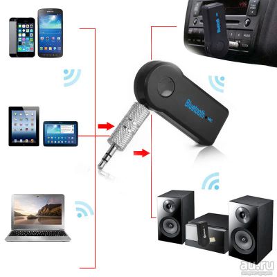 Лот: 9715440. Фото: 1. Bluetooth адаптер AUX для прослушивания... FM-модуляторы, трансмиттеры