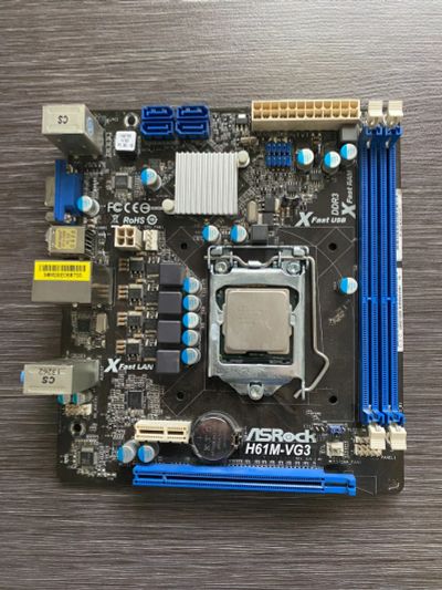 Лот: 23019458. Фото: 1. Материнская плата Asrock h61m... Материнские платы