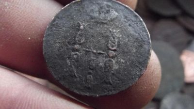 Лот: 11073727. Фото: 1. Нечастая копейка 1855 года, вензель... Россия до 1917 года