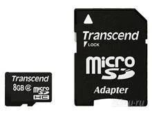 Лот: 887961. Фото: 1. Micro SD HC 8Gb + адаптер SD. Карты памяти