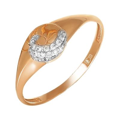 Лот: 23853277. Фото: 1. Кольцо TALANT из золота с фианитами. Кольца, перстни