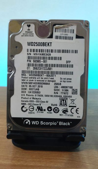 Лот: 22269614. Фото: 1. Жесткий диск HDD/2.5"/250 Гб/7200... Жёсткие диски (HDD)