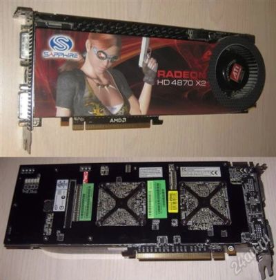 Лот: 882480. Фото: 1. sapphire radeon hd 4870 x2 2048mb... Видеокарты