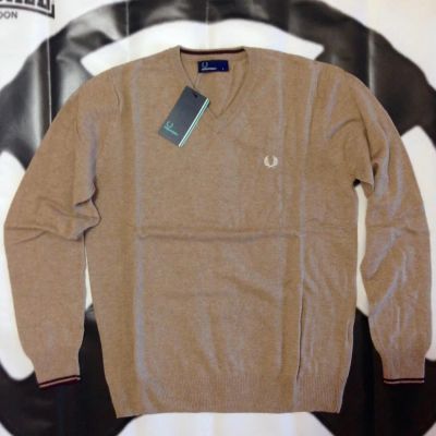 Лот: 6216407. Фото: 1. Джемпер Fred Perry Brown размер... Свитеры, толстовки, худи