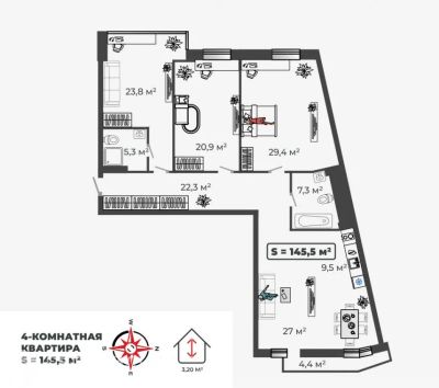 Лот: 21116769. Фото: 1. Продажа Квартира Абакан, Авиаторов... Квартиры, студии