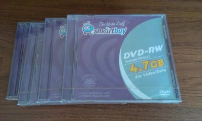 Лот: 11337663. Фото: 1. DVD-RW SmartBuy, в боксе, 4 шт... CD, DVD, BluRay