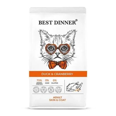 Лот: 24834712. Фото: 1. Best Dinner Adult Cat сухой корм... Корма