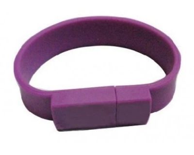 Лот: 6910859. Фото: 1. Флешка браслет резиновый фиолетовый... USB-флеш карты