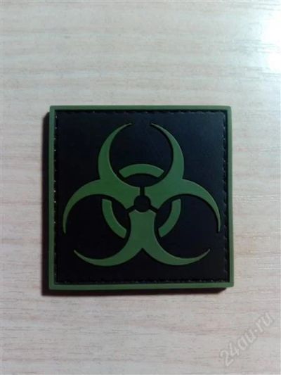 Лот: 2764504. Фото: 1. Нашивка на липучке "Biohazard". Другое (военно-спортивные игры)