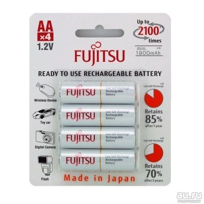 Лот: 13824841. Фото: 1. Японские аккумуляторы Fujitsu... Батарейки, аккумуляторы, элементы питания
