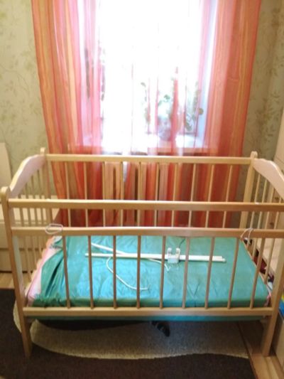 Лот: 14577524. Фото: 1. Кроватка детская с матрасом+постельное. Детские кровати и кроватки