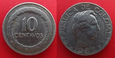 Лот: 23508755. Фото: 1. (№3172/LF) 10 сентаво 1967 (Колумбия... Америка