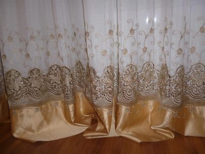 Лот: 3547027. Фото: 1. Шторы капрон 270*500см. Шторы, тюль