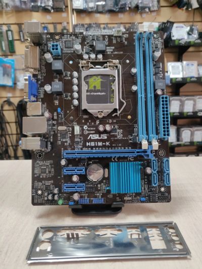 Лот: 21430981. Фото: 1. Мат. плата H61M-K mATX/LGA1155... Материнские платы