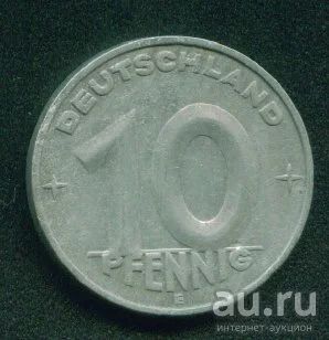 Лот: 9627954. Фото: 1. Германия ГДР 10 пфеннигов 1953... Германия и Австрия
