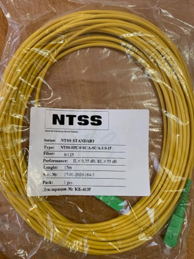 Лот: 15607067. Фото: 1. Патч-корд оптический NTSS-SPC-9... Сетевые кабели