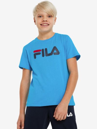 Лот: 22406651. Фото: 1. Футболка для мальчиков FILA, Голубой. Другое (спортивная одежда)