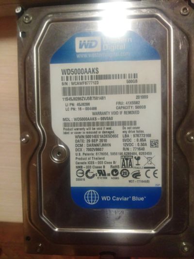 Лот: 16970389. Фото: 1. Жёсткий диск 500gb. Внешние жесткие диски