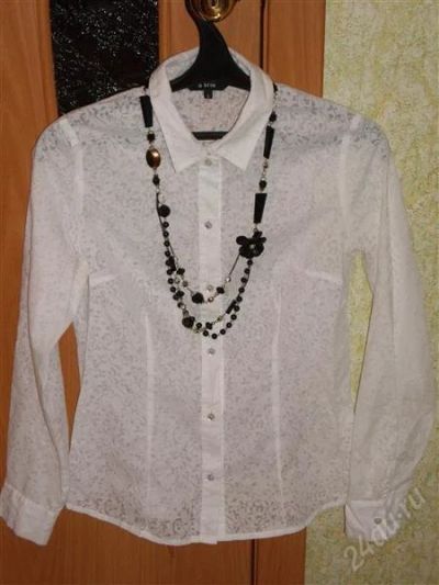 Лот: 1297233. Фото: 1. Блузка белая кружевная. Блузы, рубашки