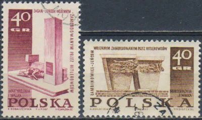 Лот: 25644136. Фото: 1. 1967. Польша. Мемориалы жертвам... Марки