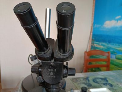 Лот: 25192704. Фото: 1. Mикpoскоп бинокулярный стереоcкопичeский... Микроскопы