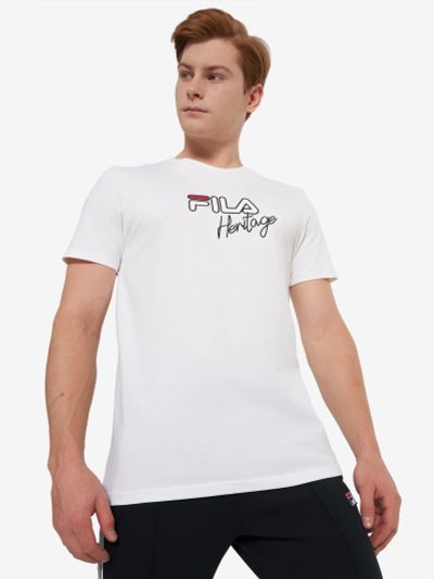 Лот: 25407695. Фото: 1. Футболка мужская FILA, Белый. Другое (спортивная одежда)