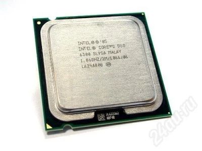 Лот: 691950. Фото: 1. Intel Core 2 Duo E6300 (2*1.86Ghz... Процессоры