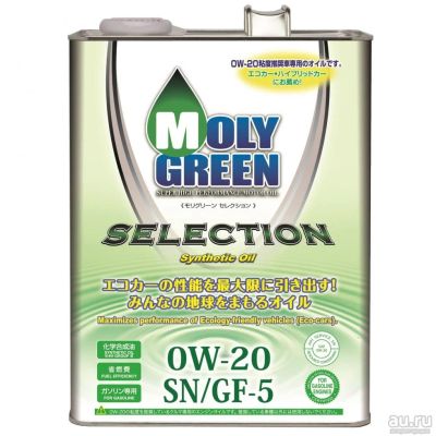 Лот: 14365185. Фото: 1. Moly Green Selection 0W20 SN/GF-5... Масла, жидкости