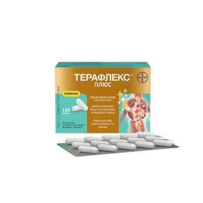 Лот: 23713145. Фото: 1. Терафлекс плюс капс. №120 БАД. Лекарства