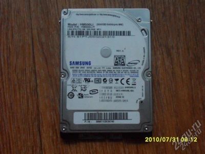 Лот: 1460412. Фото: 1. Samsung HM500LI 500gb 2.5" SATA. Жёсткие диски (HDD)