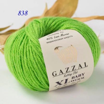 Лот: 11807189. Фото: 1. Пряжа Gazzal Baby Wool XL 838. Ткани, нитки, пряжа