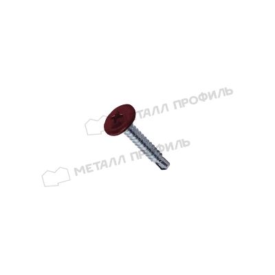 Лот: 24029066. Фото: 1. Саморез 4,2х16 RAL 3005 (красное... Крепёж