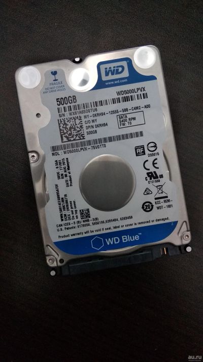 Лот: 13861427. Фото: 1. WD WD5000LPVX 500 Gb Для ноутбука... Жёсткие диски (HDD)