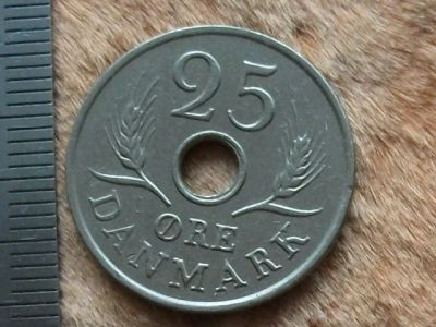 Лот: 9558767. Фото: 1. Монета 25 эри оре ере Дания 1968... Европа